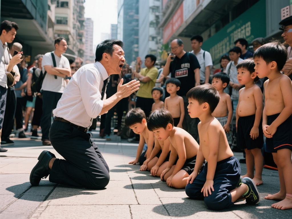 近日，有网友爆料在香港街头目睹了一场让人